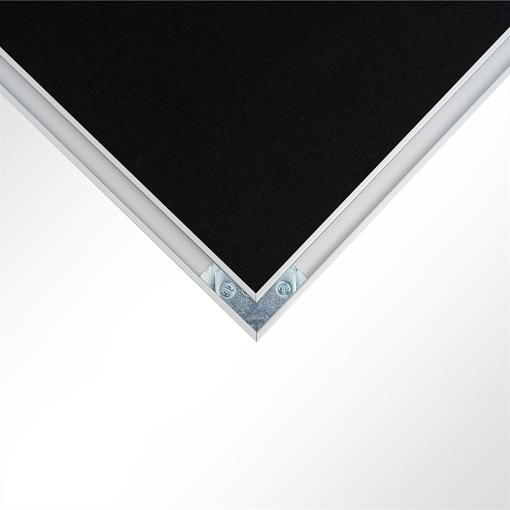 Artikelbild QP SilenceCore PAD PET Vlies Akustikpaneele Deckensegel mit Alu-Rahmen 1500g/m B1 schwarz 600x600x50mm