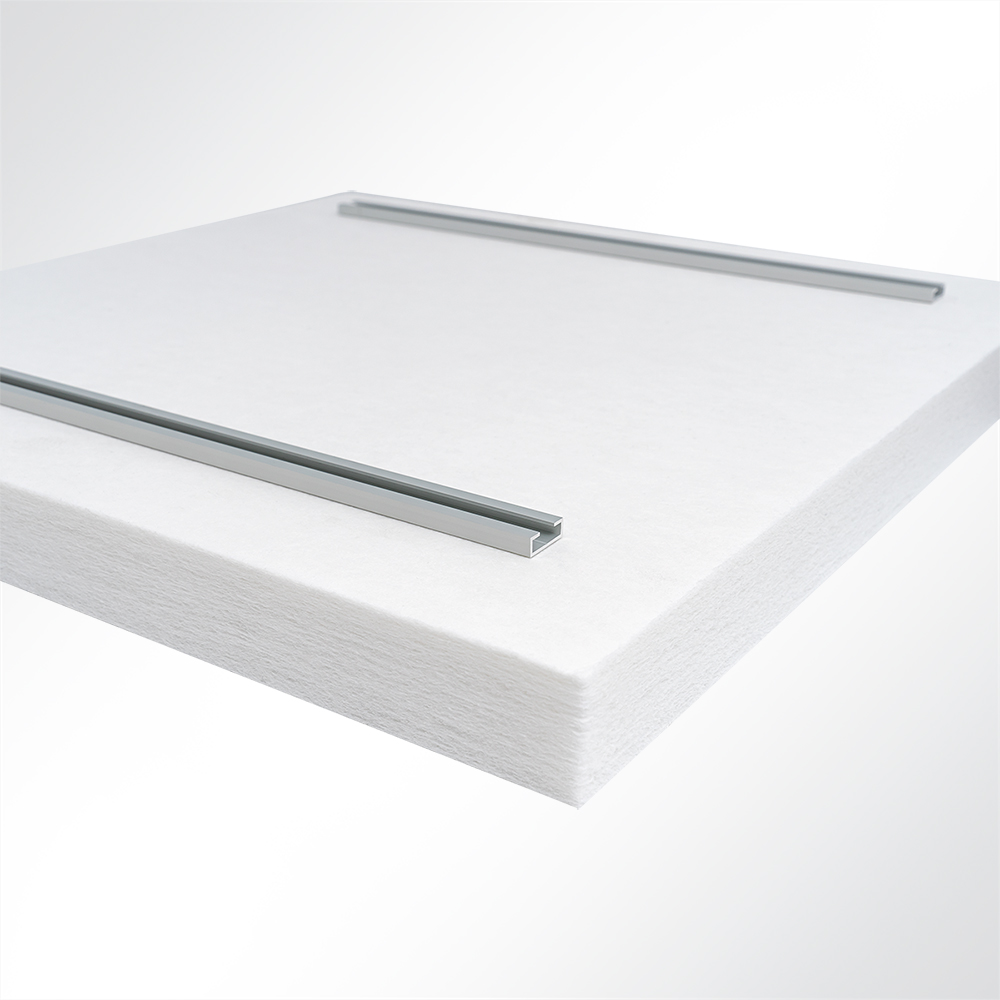 Artikelbild QP SilenceCore PAD PET Vlies Akustikpaneele Schallabsorber Deckensegel 1500g/m B1 wei 600x600x50mm