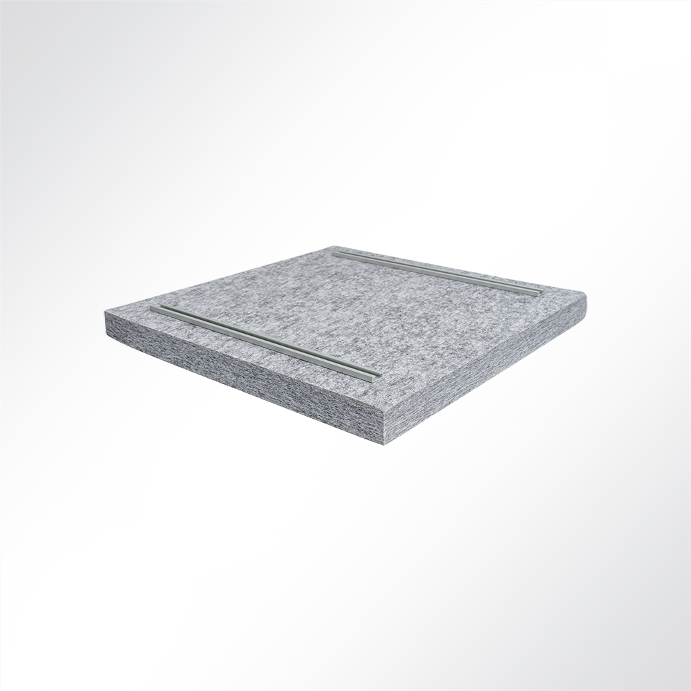 Artikelbild QP SilenceCore PAD PET Vlies Akustikpaneele Schallabsorber Deckensegel 1500g/m B1 grau 600x600x50mm