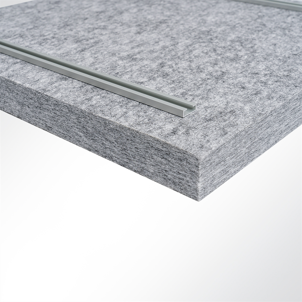 Artikelbild QP SilenceCore PAD PET Vlies Akustikpaneele Schallabsorber Deckensegel 1500g/m B1 grau 600x600x50mm