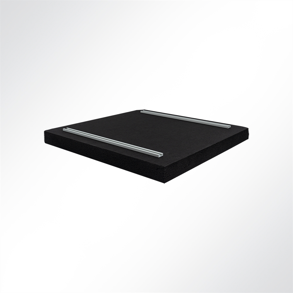 Artikelbild QP SilenceCore PAD PET Vlies Akustikpaneele Schallabsorber Deckensegel 1500g/m B1 schwarz 600x600x50mm