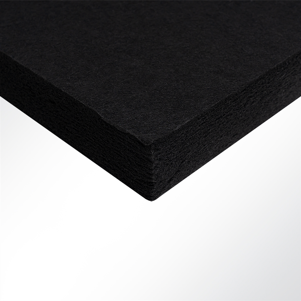 Artikelbild QP SilenceCore PAD PET Vlies Akustikpaneele Schallabsorber Deckensegel 1500g/m B1 schwarz 600x600x50mm