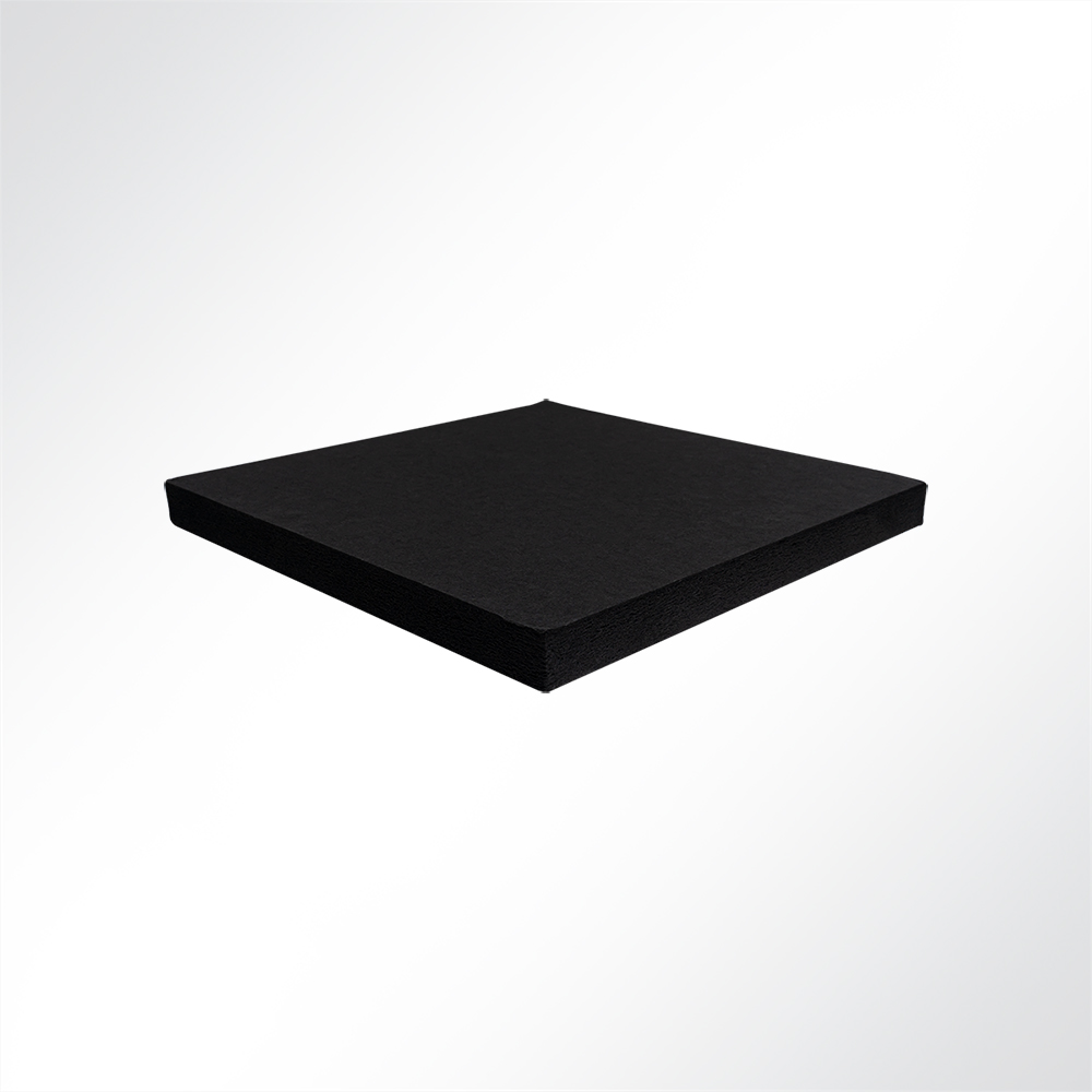 Artikelbild QP SilenceCore PAD PET Vlies Akustikpaneele Schallabsorber Deckensegel 1500g/m B1 schwarz 600x600x50mm