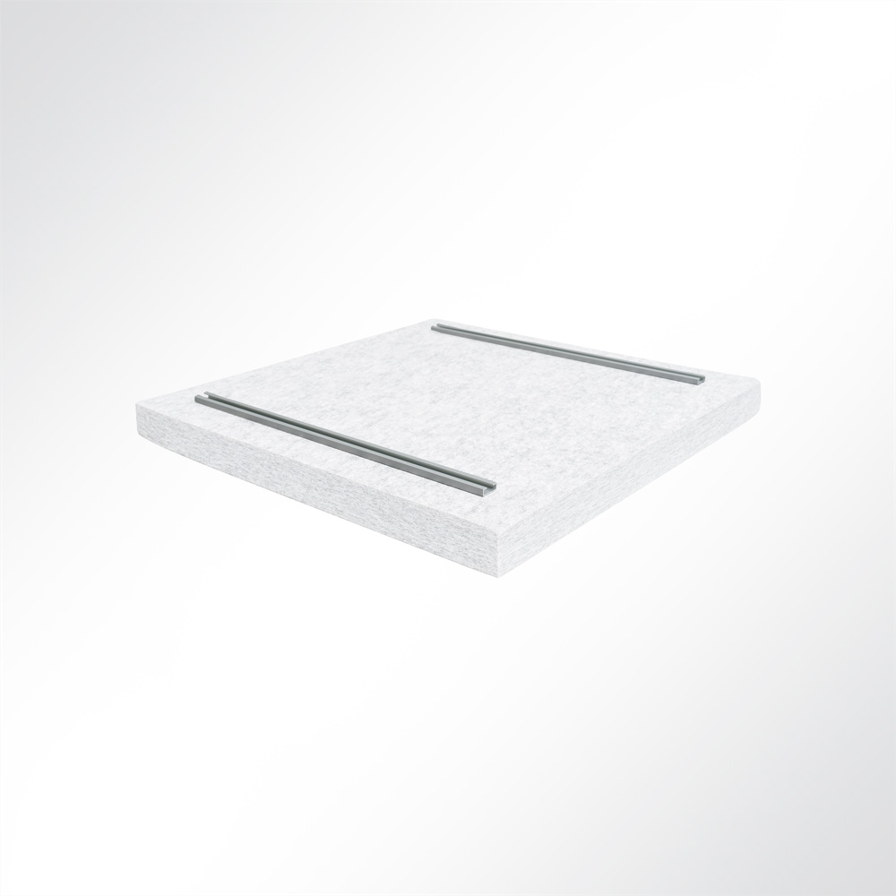 Artikelbild QP SilenceCore PAD PET Vlies Akustikpaneele Schallabsorber Deckensegel 1500g/m B1 hellgrau marmor 600x600x50mm