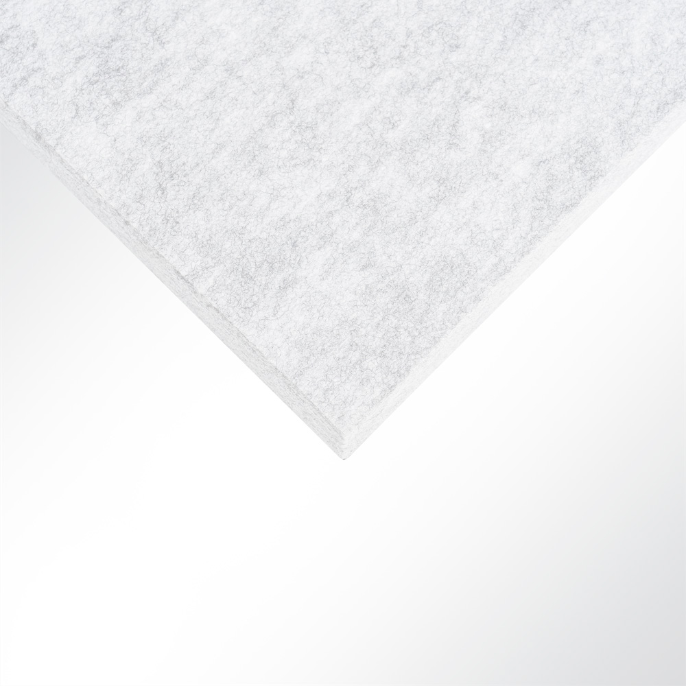 Artikelbild QP SilenceCore PAD PET Vlies Akustikpaneele Schallabsorber Deckensegel 1500g/m B1 hellgrau marmor 600x600x50mm