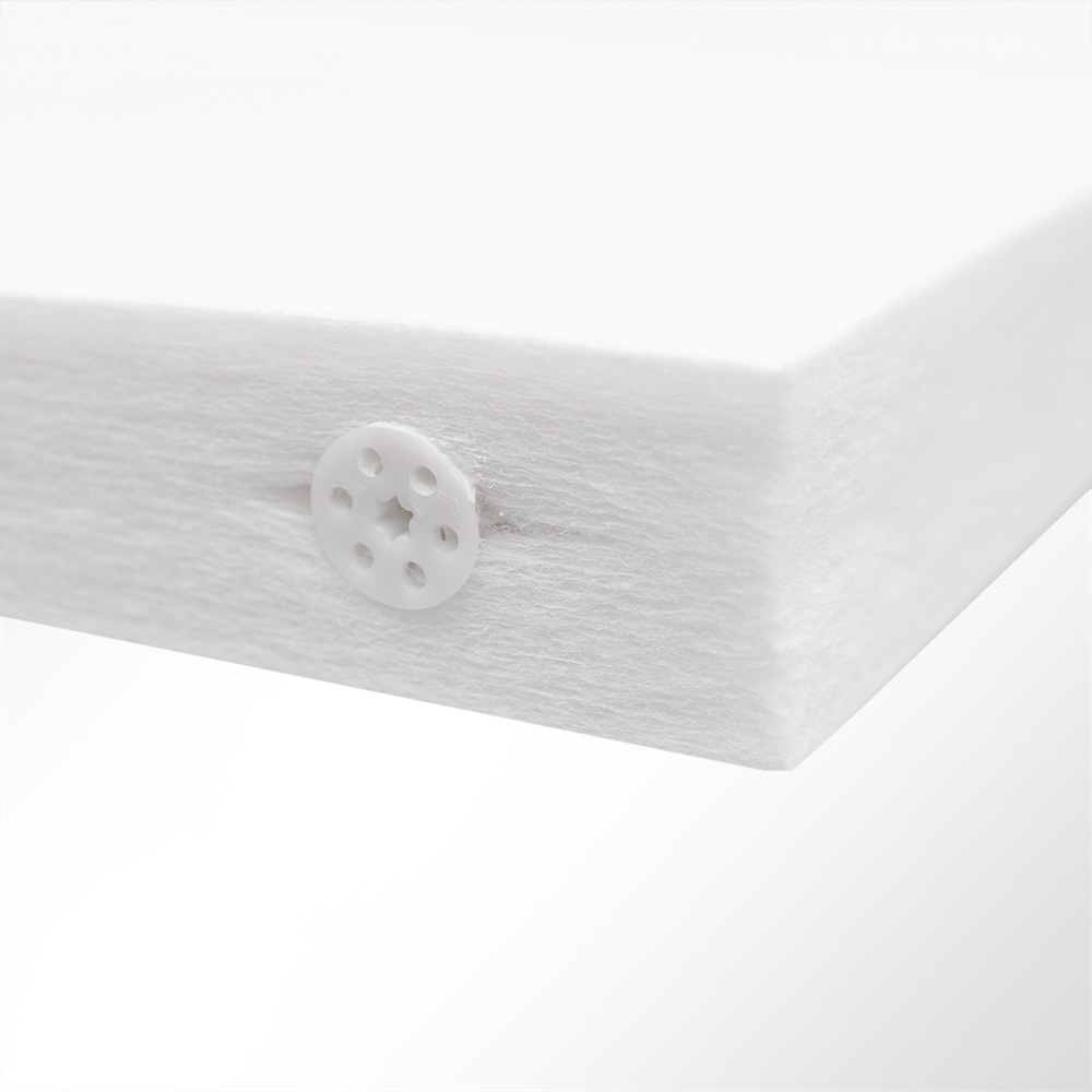 Artikelbild QP Akustik Baffeln PET Vlies 2500g/m² inkl. Abhängeset weiss 250x620x50mm weiss