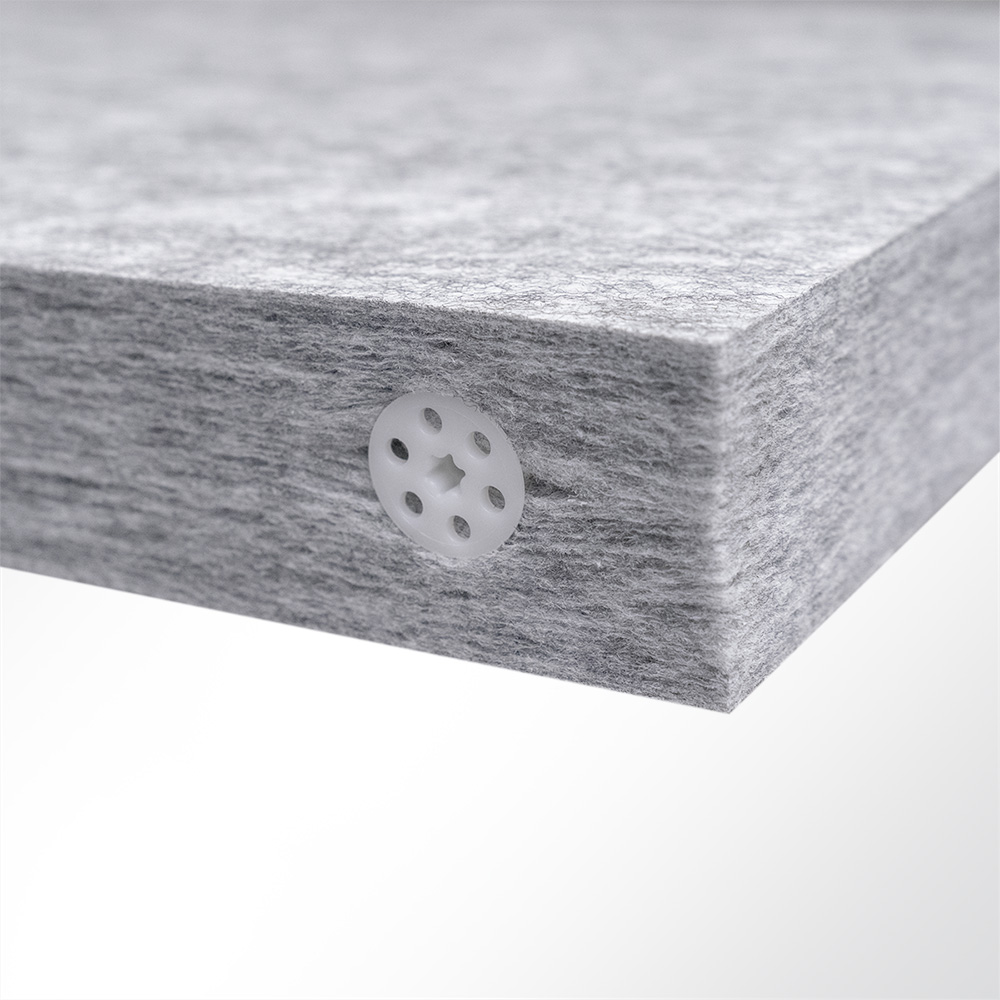 Artikelbild QP Akustik Baffeln PET Vlies 2500g/m² inkl. Abhängeset grau 250x620x50mm grau