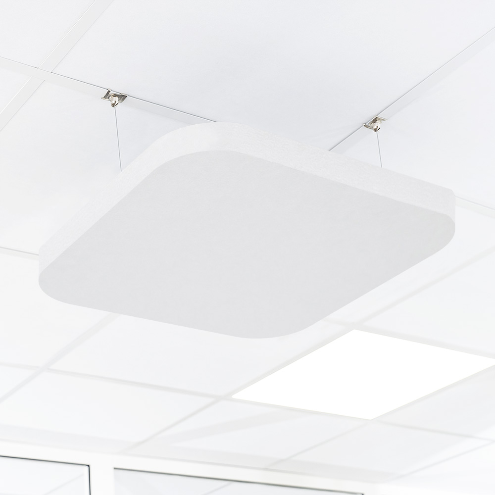 Artikelbild QP Akustikpaneele Deckensegel runde Ecken B1 1250g/m² weiss 620x625mm