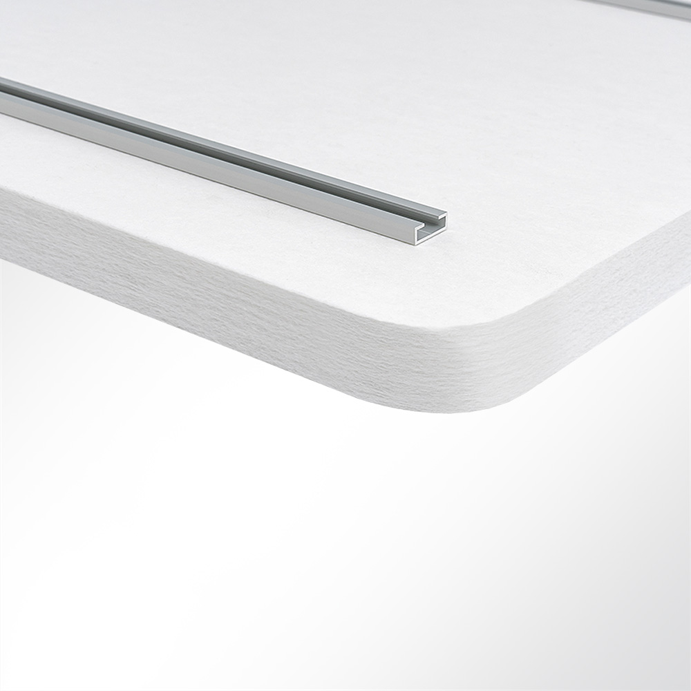 Artikelbild QP Akustikpaneele Deckensegel runde Ecken B1 1250g/m² weiss 620x625mm