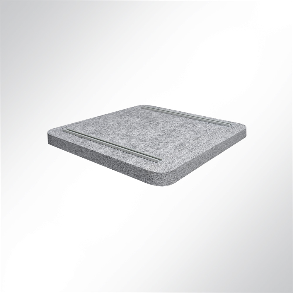 Artikelbild QP Akustikpaneele Deckensegel runde Ecken B1 2500g/m² grau 620x625mm