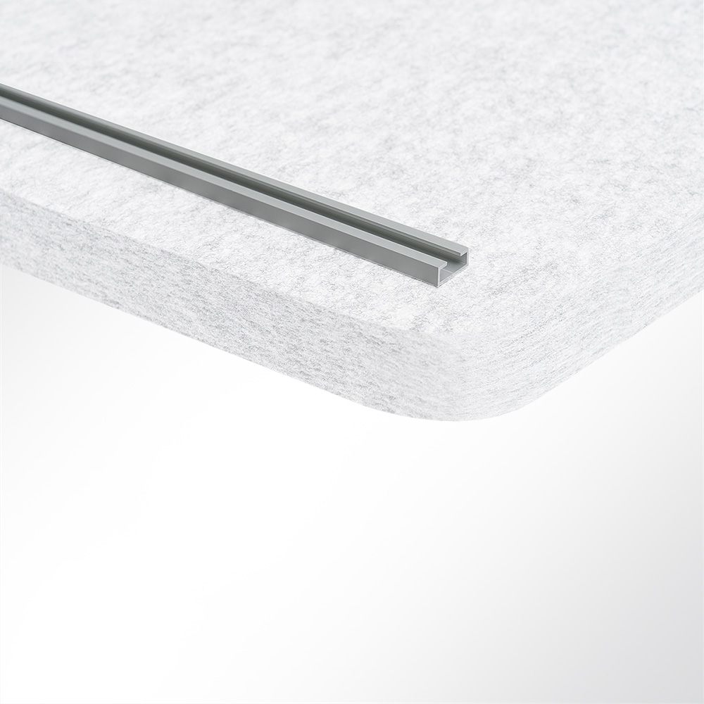 Artikelbild QP Akustikpaneele Deckensegel runde Ecken B1 2500g/m² hellgrau 620x625mm