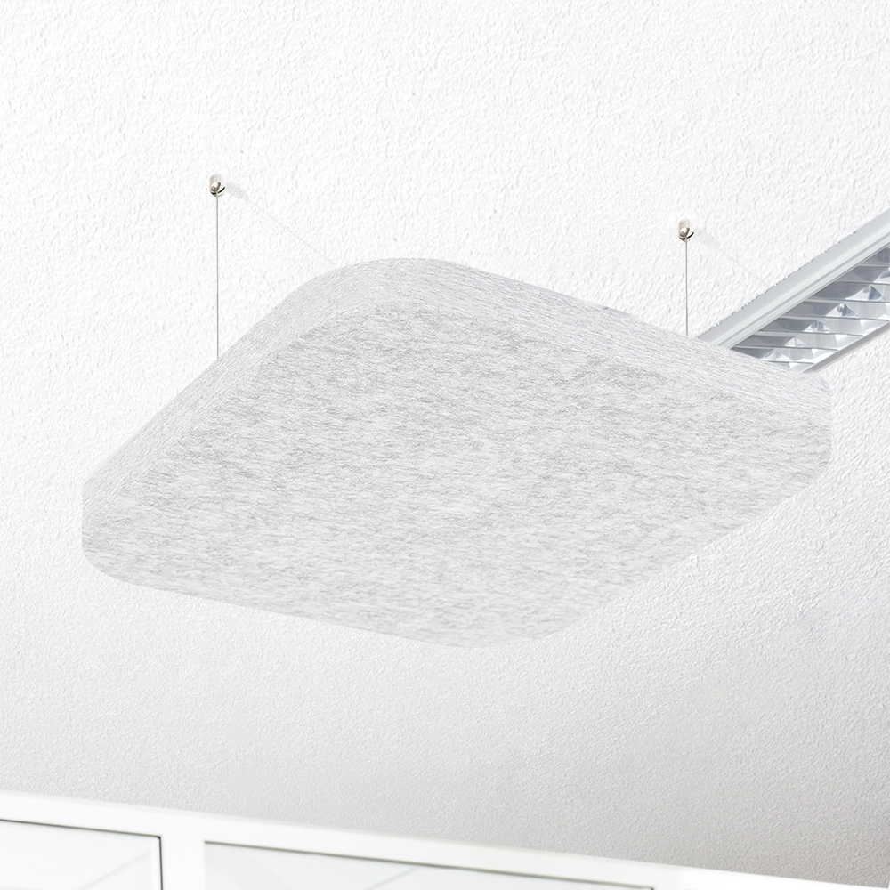 Artikelbild QP Akustikpaneele Deckensegel runde Ecken B1 2500g/m² hellgrau 620x625mm