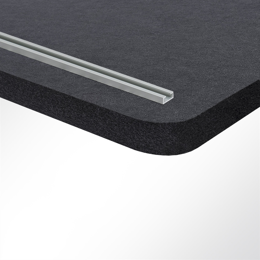 Artikelbild QP Akustikpaneele Deckensegel runde Ecken B1 2500g/m² schwarz 620x625mm