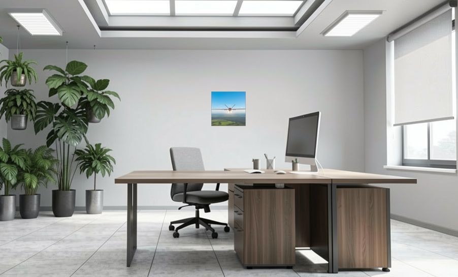 Artikelbild Akustikbild - Drohne – Basotect® Schallabsorber im eloxierten Aluminiumrahmen 530x530x55mm