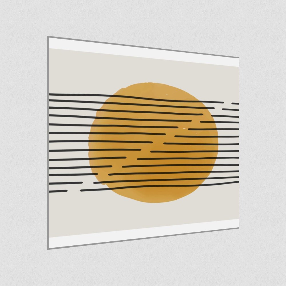 Artikelbild Akustikbild - Rhythmus der Linien – Basotect® Schallabsorber im eloxierten Aluminiumrahmen 1030x1030x55mm