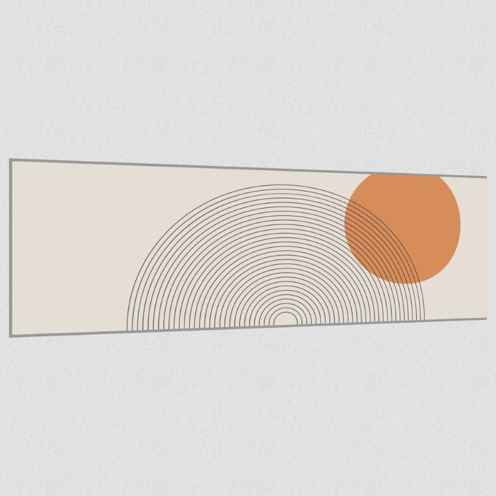 Artikelbild Akustikbild - Organische Geometrie – Basotect® Schallabsorber im eloxierten Aluminiumrahmen 1530x530x55mm