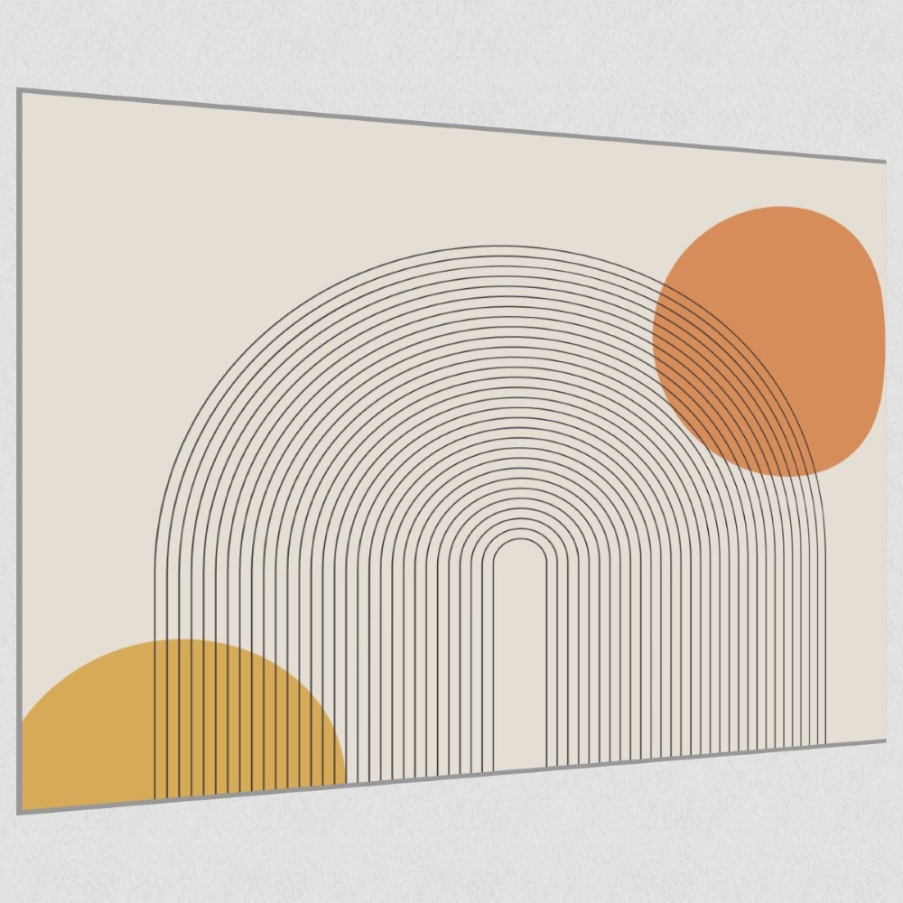 Artikelbild Akustikbild - Organische Geometrie – Basotect® Schallabsorber im eloxierten Aluminiumrahmen 2030x1530x55mm
