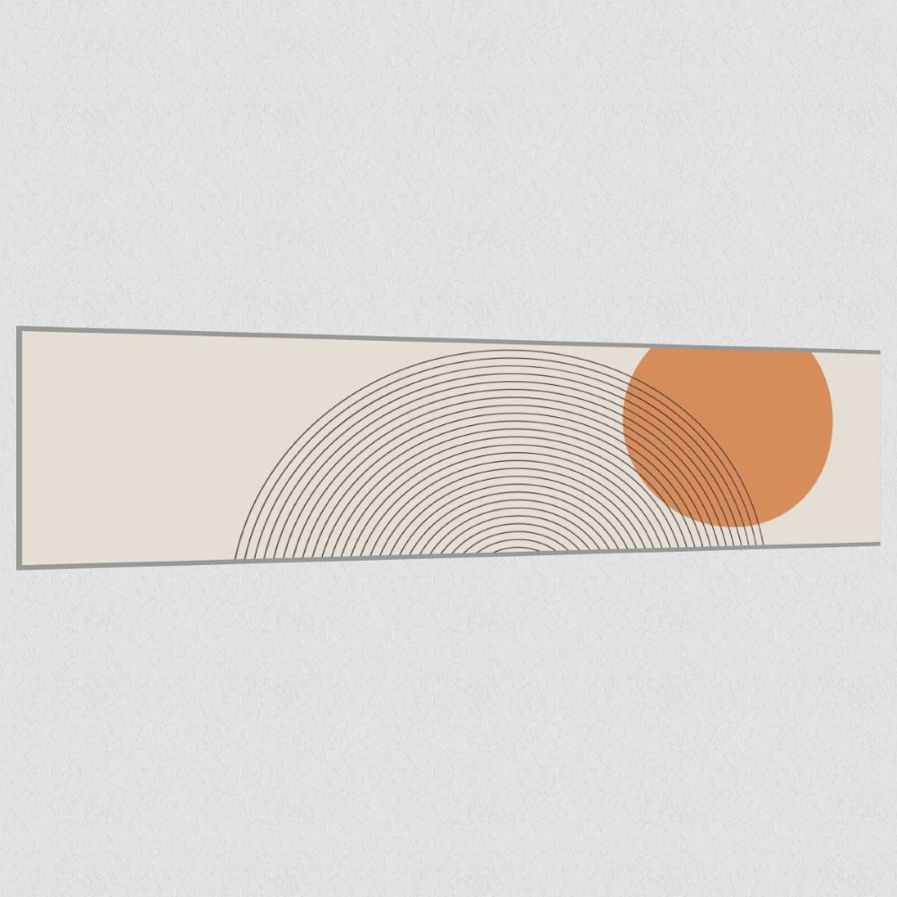 Artikelbild Akustikbild - Organische Geometrie – Basotect® Schallabsorber im eloxierten Aluminiumrahmen 2030x530x55mm