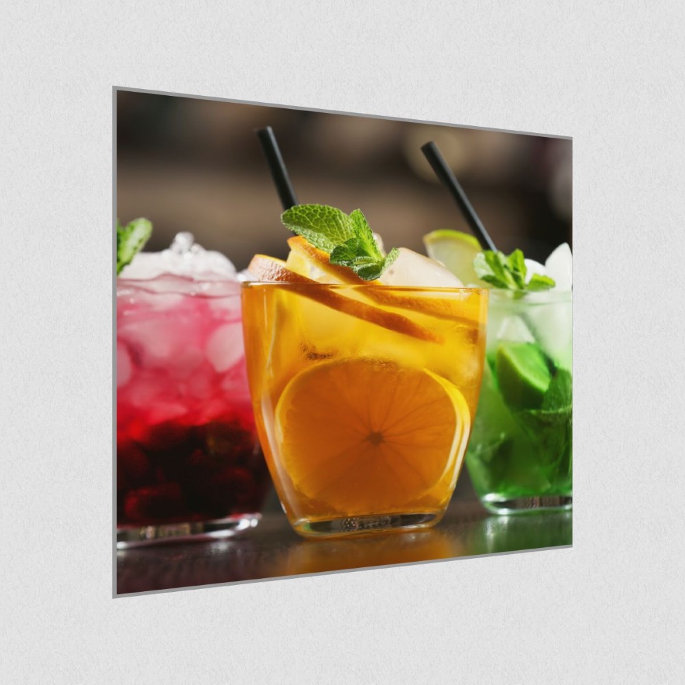 Artikelbild Akustikbild - Erfrischende Minze – Basotect® Schallabsorber im eloxierten Aluminiumrahmen 530x530x55mm