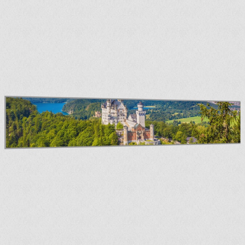 Artikelbild Akustikbild - Schloss Neuschwanstein – Basotect® Schallabsorber im eloxierten Aluminiumrahmen 2530x530x55mm