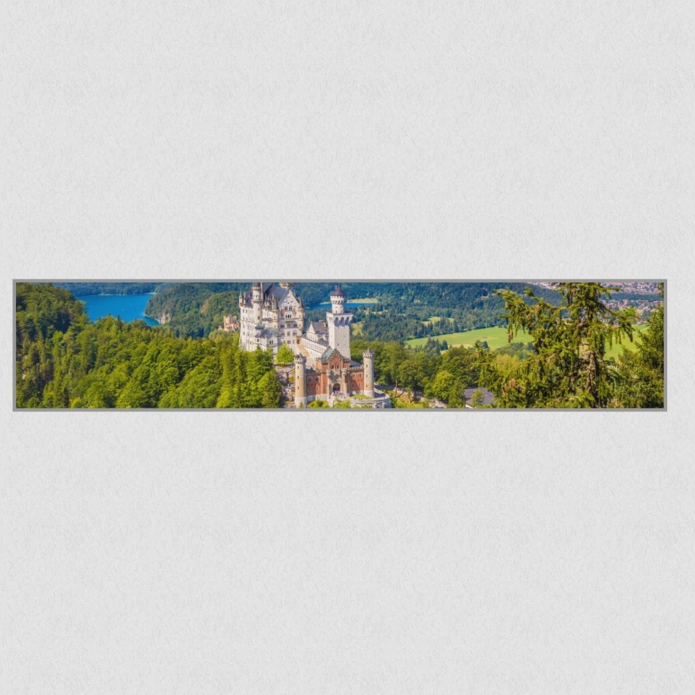 Artikelbild Akustikbild - Schloss Neuschwanstein – Basotect® Schallabsorber im eloxierten Aluminiumrahmen 2530x530x55mm