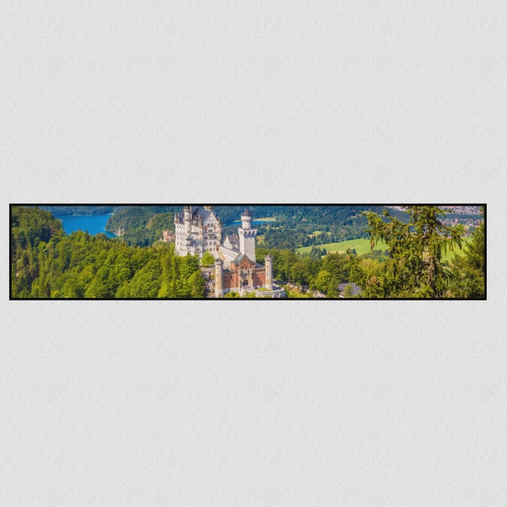 Artikelbild Akustikbild - Schloss Neuschwanstein – Basotect® Schallabsorber im schwarzen Aluminiumrahmen 2530x530x55mm