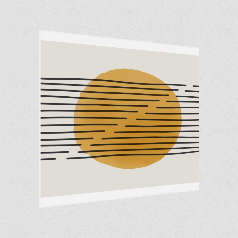 Artikelbild Akustikbild - Rhythmus der Linien – Basotect® Schallabsorber im weissen Aluminiumrahmen 1030x1030x55mm