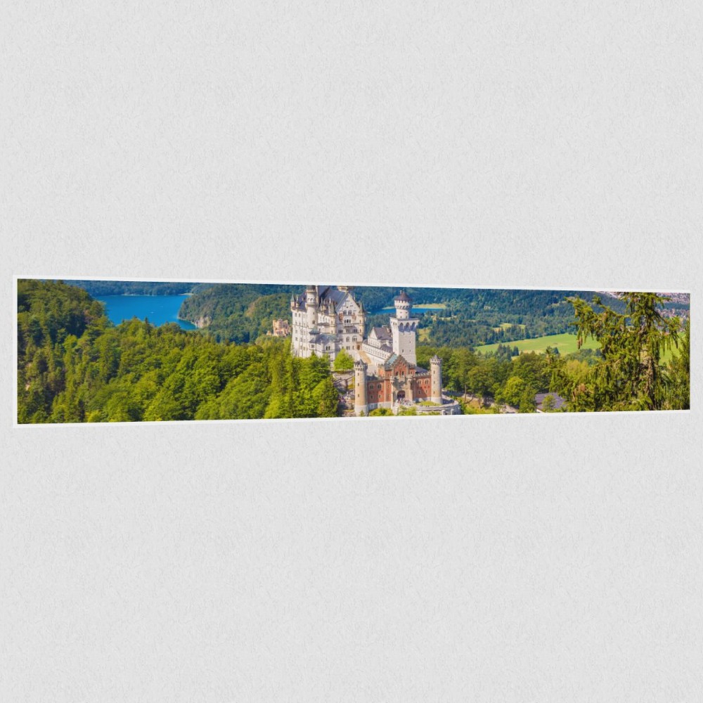 Artikelbild Akustikbild - Schloss Neuschwanstein – Basotect® Schallabsorber im weißen Aluminiumrahmen 2530x530x55mm