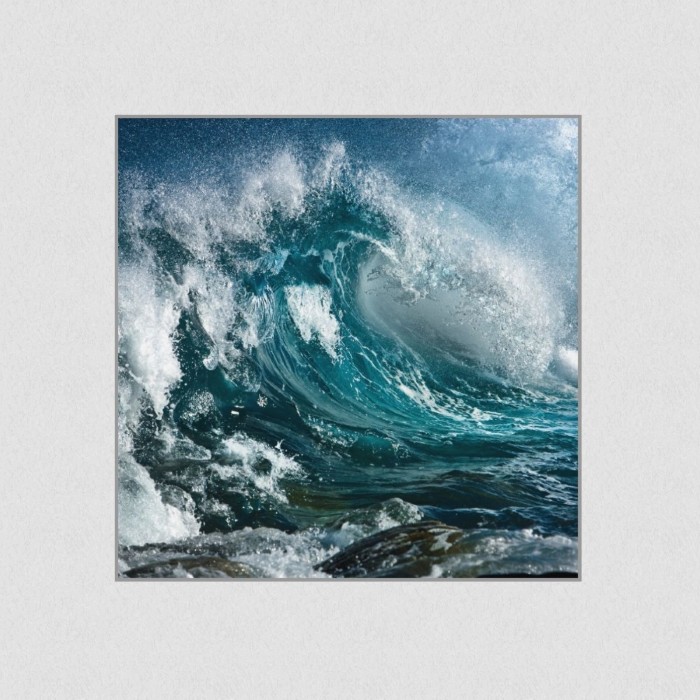 Akustikbild Basotect® Schallabsorber - Wellenmeer in vielen Größen