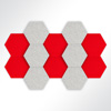 Vorschau QP Schallabsorber Basotect Hexagon-Set 12-teilig  290mm Grau, Blau Grau, Rot