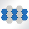 Vorschau QP Schallabsorber Basotect Hexagon-Set 12-teilig  290mm Braun, Blau Grau, Blau