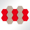 Vorschau QP Schallabsorber Basotect Hexagon-Set 12-teilig  290mm Braun, Blau Braun, Rot