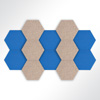 Vorschau QP Schallabsorber Basotect Hexagon-Set 12-teilig  290mm Grau, Grn Braun, Blau