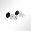 Vorschau QP Akustikpaneel Wall & Ceiling Support 2 Magnete 36mm fr Glas und Wand Grau 7035 Schwarz 9005