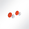 Vorschau QP Akustikpaneel Wall & Ceiling Support 2 Klettkreise 85mm fr ungleiche Oberflchen Gelb 1007 Orange 2001