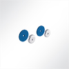 Vorschau QP Akustikpaneel Wall & Ceiling Support 2 Klettkreise 85mm fr ungleiche Oberflchen Gelb 1007 Blau 5005