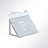 Vorschau QP Akustikpaneel Desking Tablet-Halter Schwarz 7016 Weiss 9003