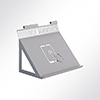 Vorschau QP Akustikpaneel Desking Tablet-Halter Wei 9003 Grau 7035