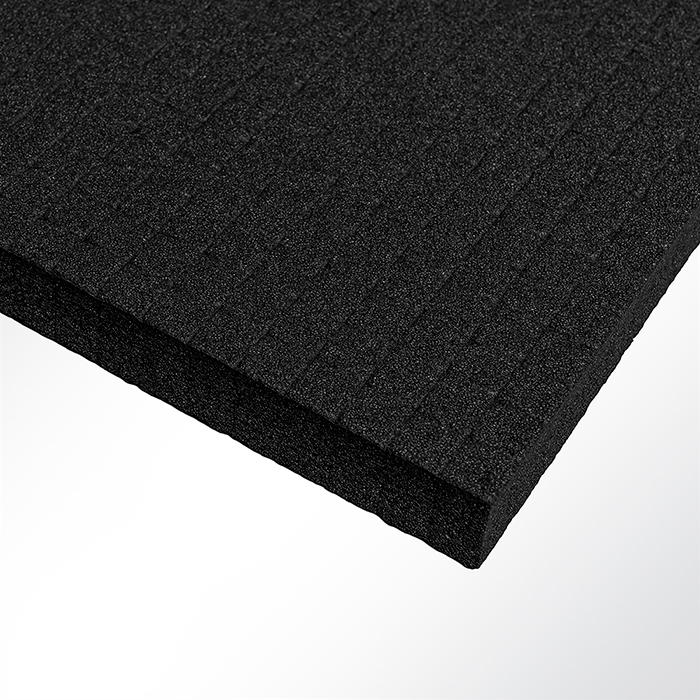 Plastazote LD29 PE-Rasterschaumstoff 500x330x30mm schwarz