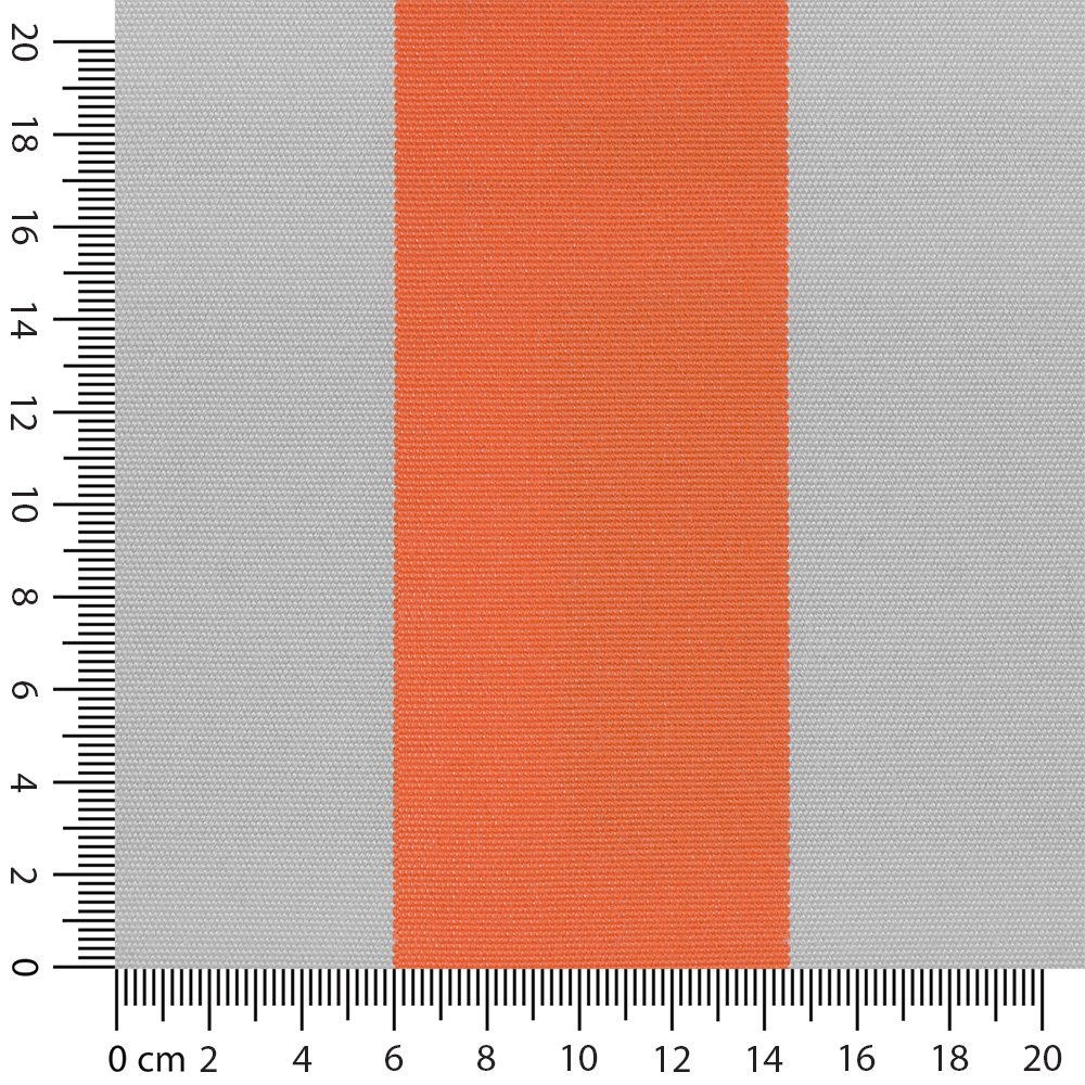 Artikelbild Markisenstoff / Tuch teflonbeschichtet wasserabweisend Breite 120cm Streifen (8,5cm) Verkehrsorange