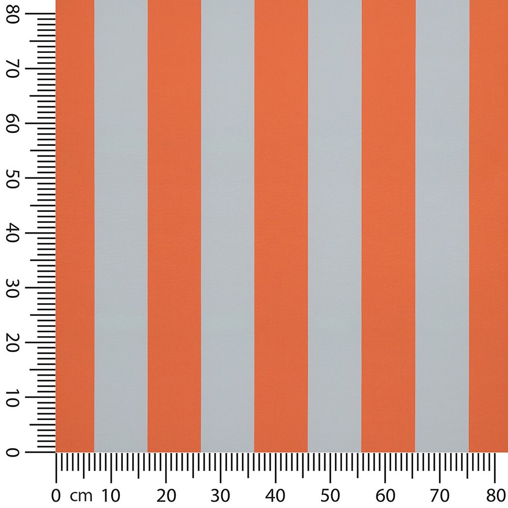 Artikelbild Markisenstoff / Tuch teflonbeschichtet wasserabweisend Breite 120cm Streifen (8,5cm) Verkehrsorange