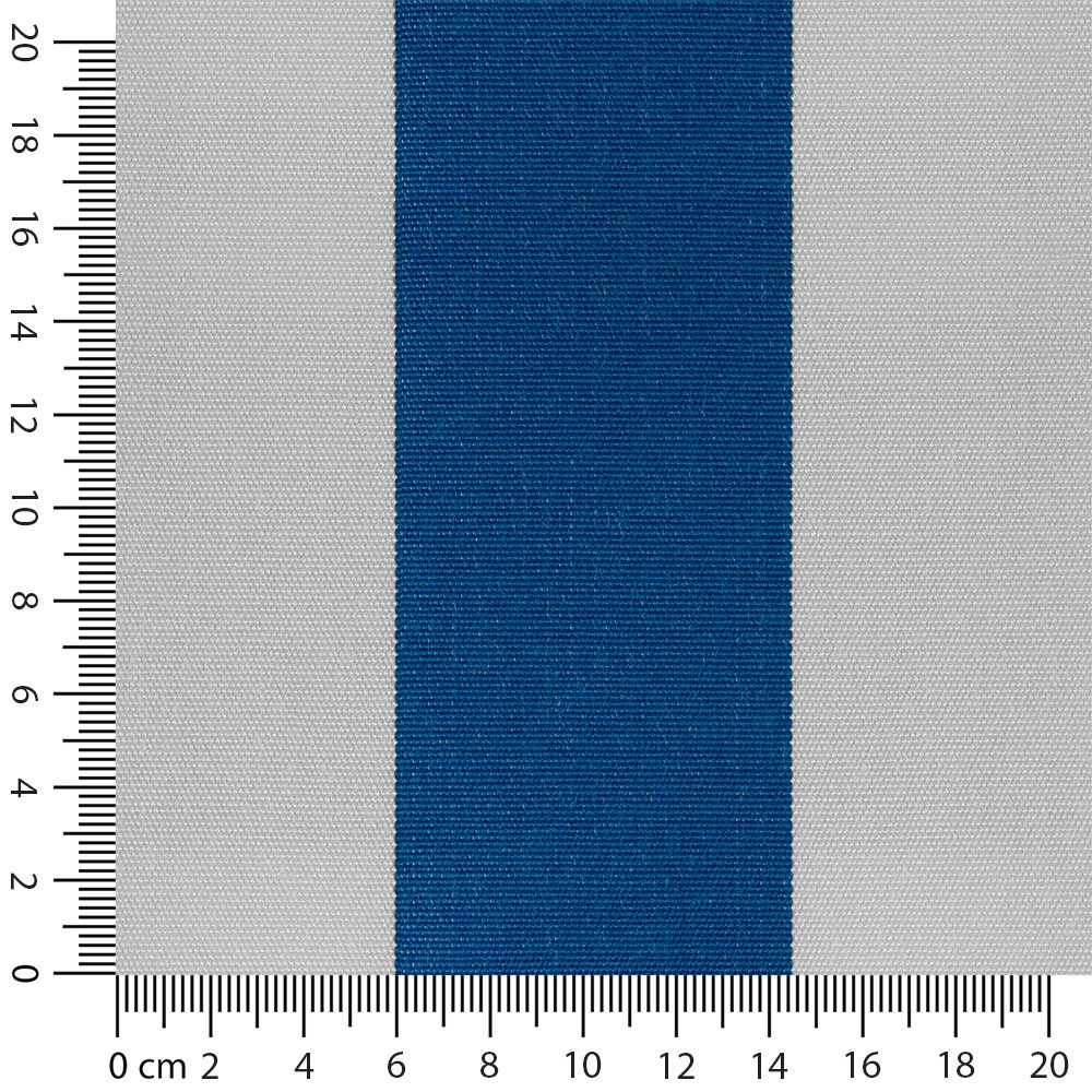Artikelbild Markisenstoff / Tuch teflonbeschichtet wasserabweisend Breite 120cm Streifen (8,5cm) Enzianblau