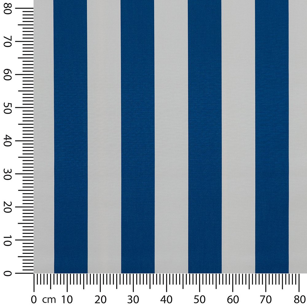 Artikelbild Markisenstoff / Tuch teflonbeschichtet wasserabweisend Breite 120cm Streifen (8,5cm) Enzianblau