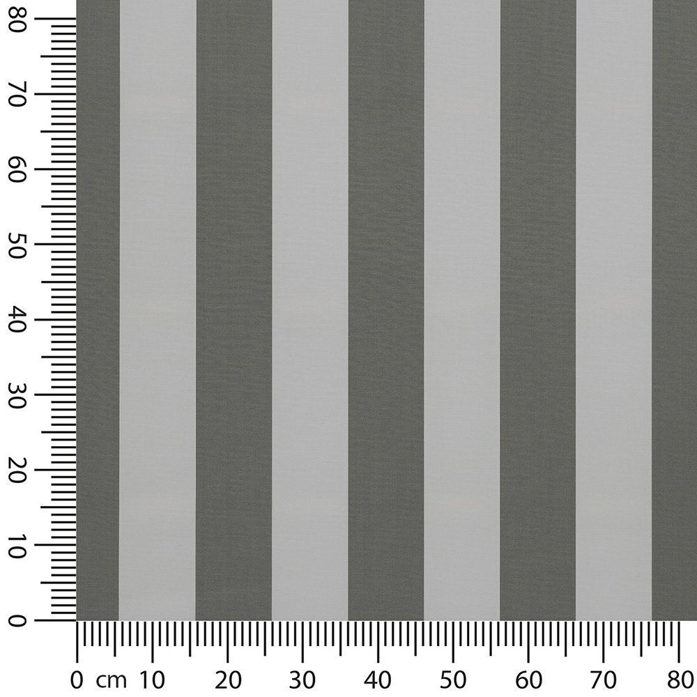 Artikelbild Markisenstoff / Tuch teflonbeschichtet wasserabweisend Breite 120cm Streifen (8,5cm) Staubgrau