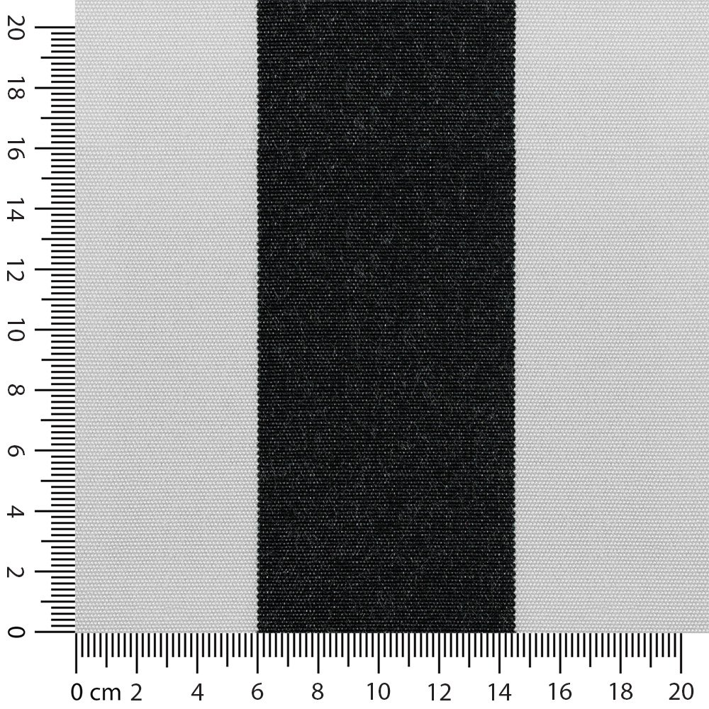 Artikelbild Markisenstoff / Tuch teflonbeschichtet wasserabweisend Breite 120cm Streifen (8,5cm) Graphitschwarz