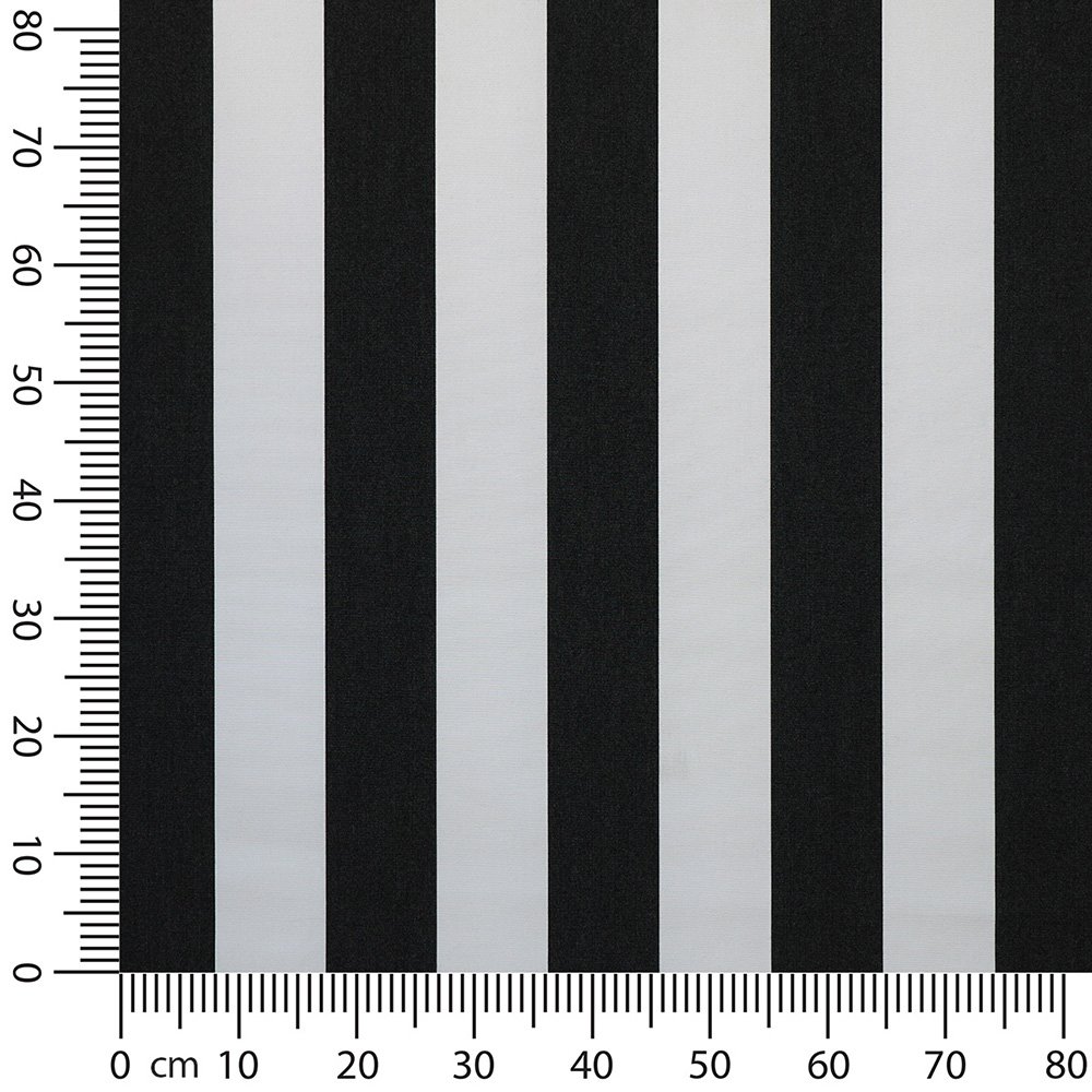 Artikelbild Markisenstoff / Tuch teflonbeschichtet wasserabweisend Breite 120cm Streifen (8,5cm) Graphitschwarz