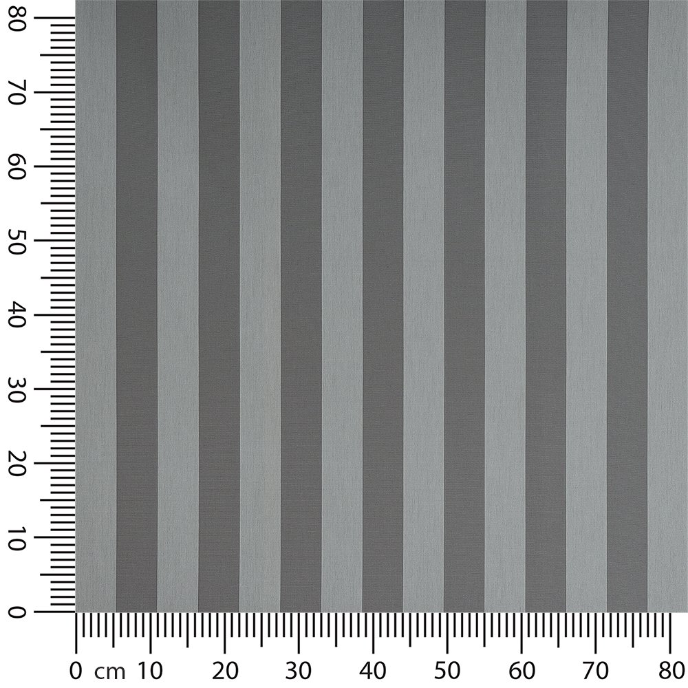 Artikelbild Outdoor Polsterstoff Streifen 5cm für Gartenmöbel, Kissen Breite 160cm 240g/m² Weiss/Grau