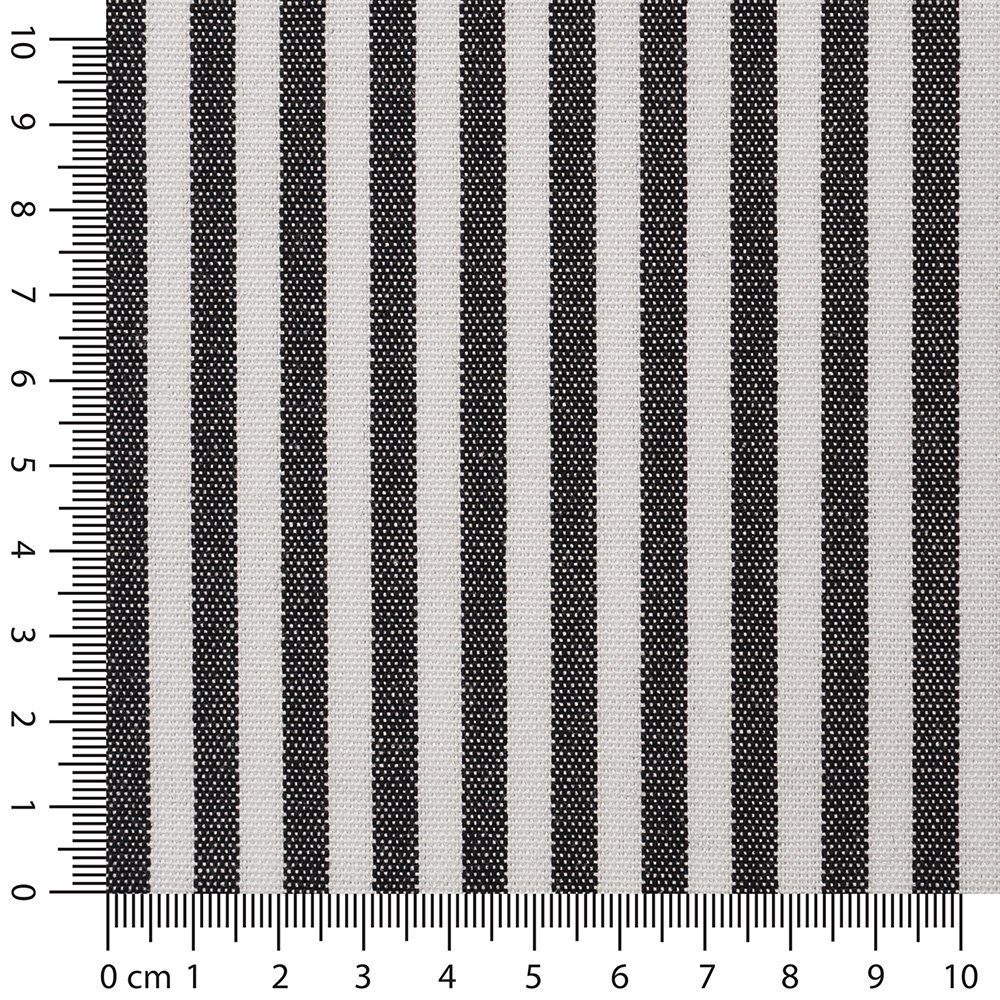 Artikelbild Outdoor Polsterstoff Streifen 5mm fr Gartenmbel, Kissen Breite 160cm 240g/m Weiss/Schwarz
