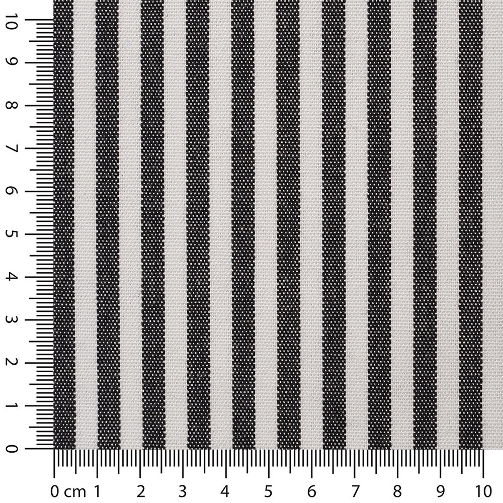 Artikelbild Outdoor Polsterstoff Streifen 5mm fr Gartenmbel, Kissen Breite 160cm 240g/m Weiss/Schwarz