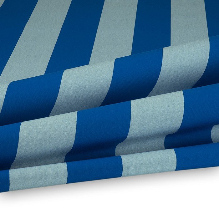 Markisenstoff / Tuch teflonbeschichtet wasserabweisend Breite 120cm Streifen (8,5cm) Himmelblau